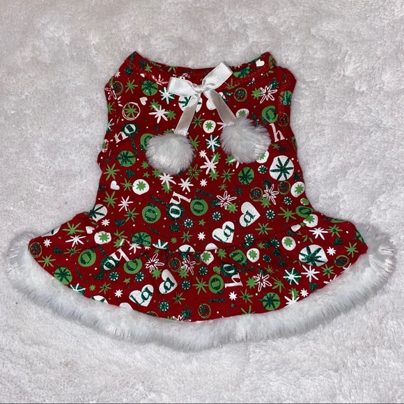 simply dog christmas dress Simply Wag "Merry Christmas" Red, Black Plaid, Mesh Skirt Puppy/Dog Dress,  Small